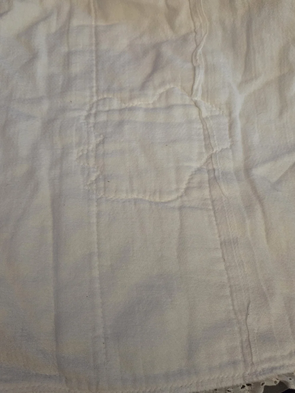 Vintage Dundee Teddy Bear Baby Burp Cloth Eyelet Lace Trim Nursery Linen